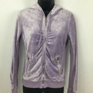 BCBG MAX AZRIA RHINESTONE Logo Lavender Hoodie